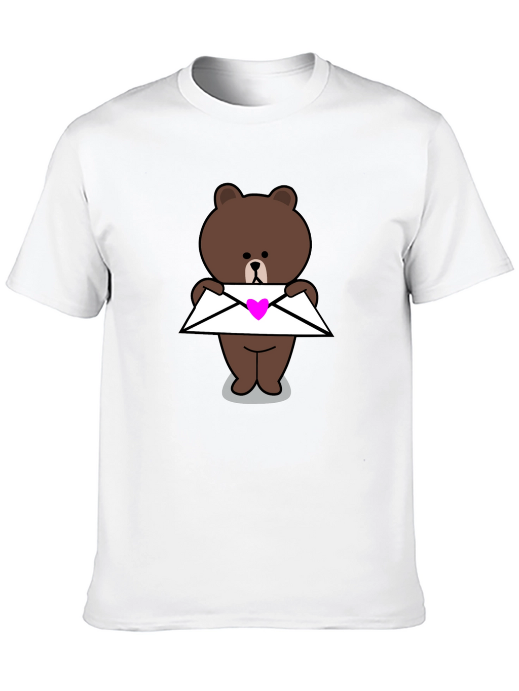 Cute Bear with Heart Envelope T-Shirt