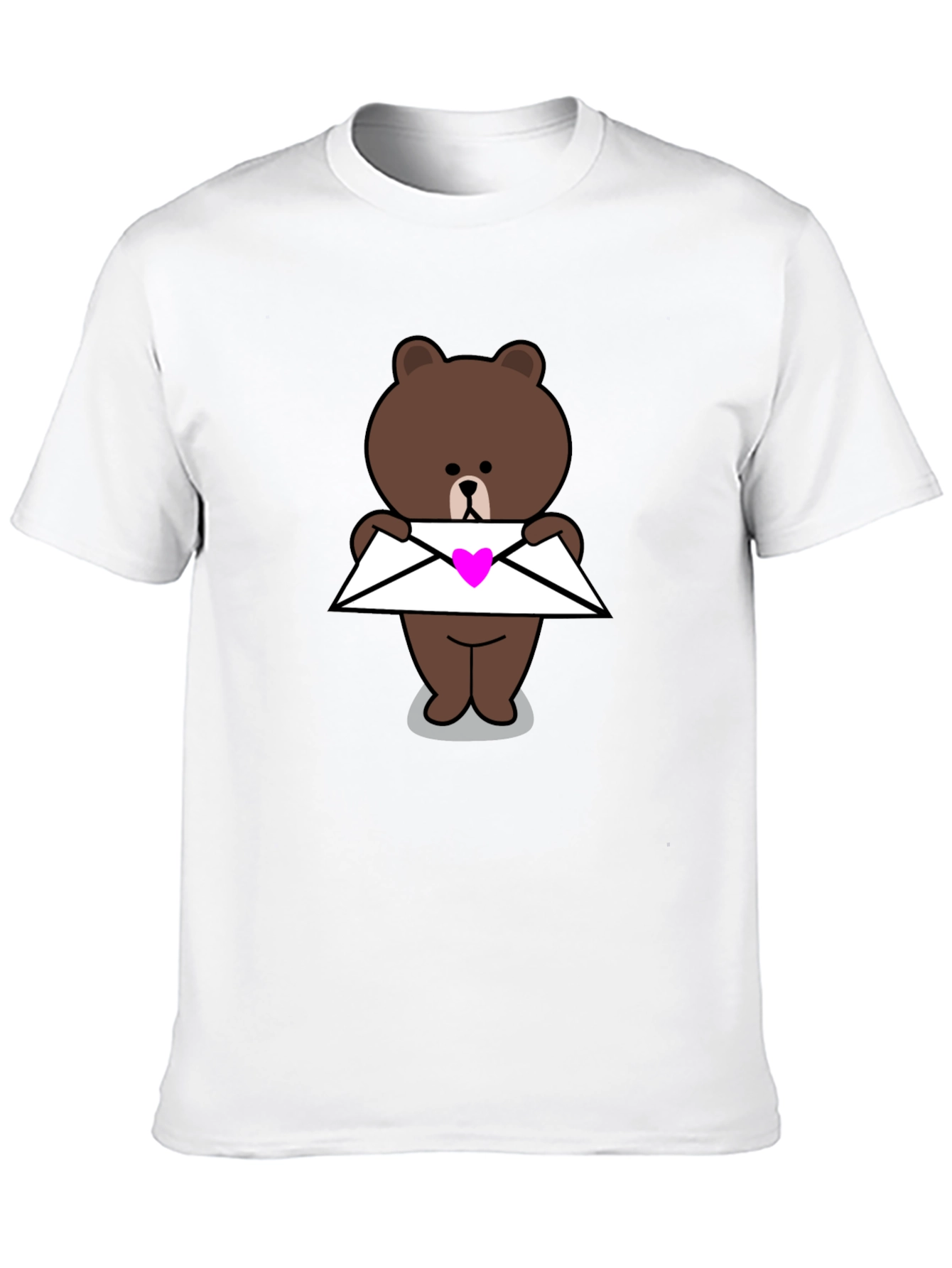 Cute Bear with Heart Envelope T-Shirt