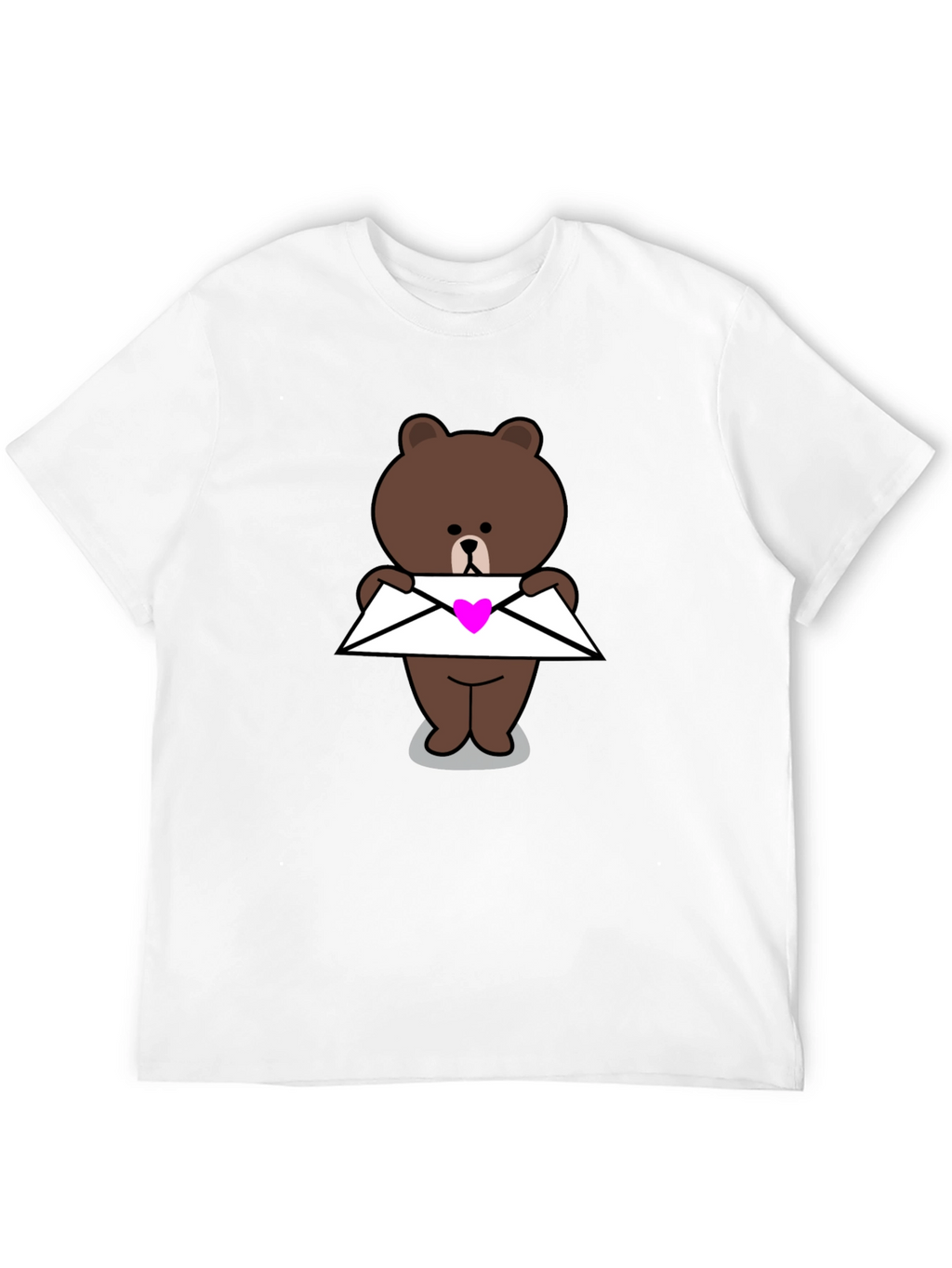 Cute Bear with Heart Envelope T-Shirt