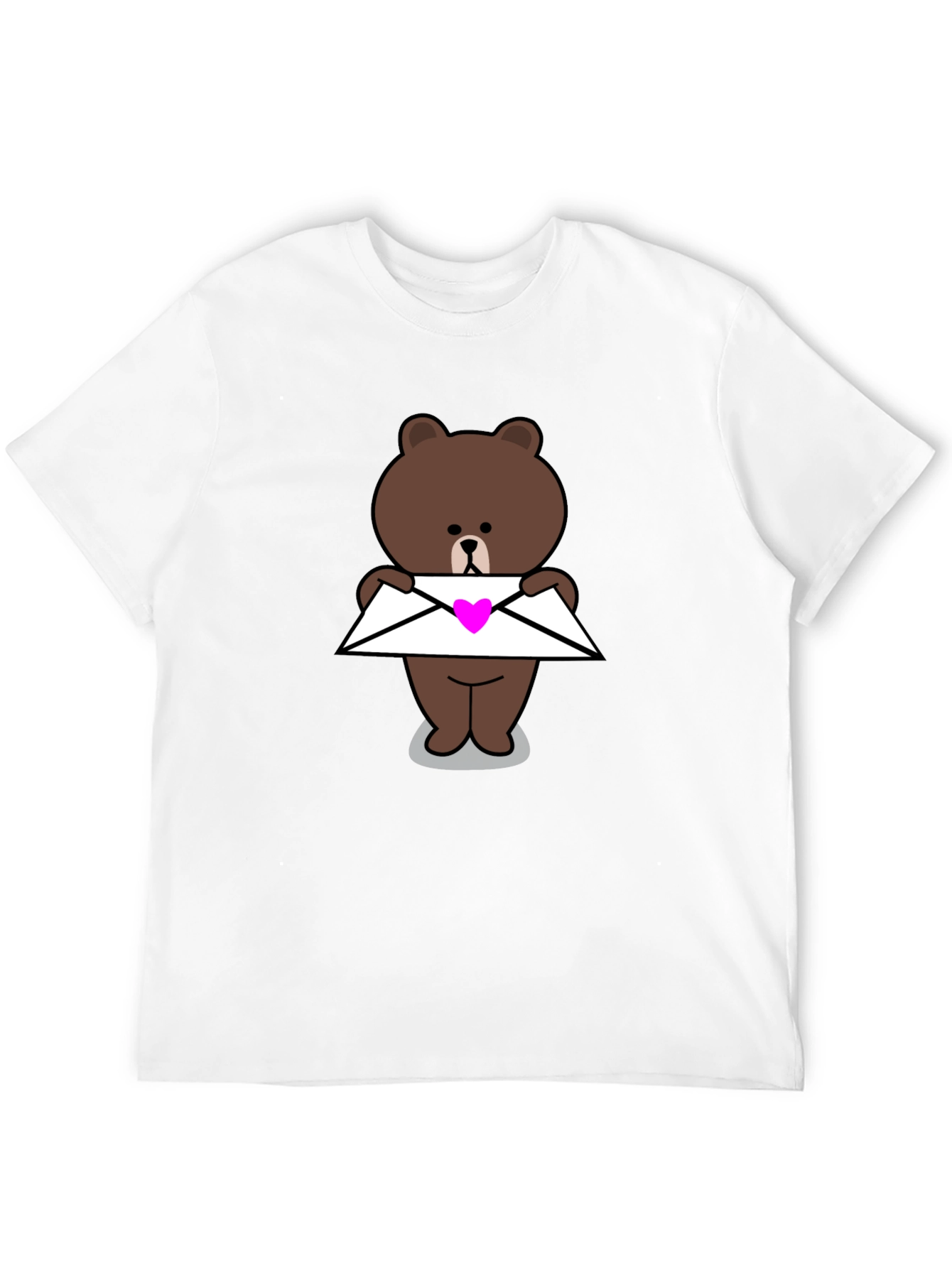 Cute Bear with Heart Envelope T-Shirt
