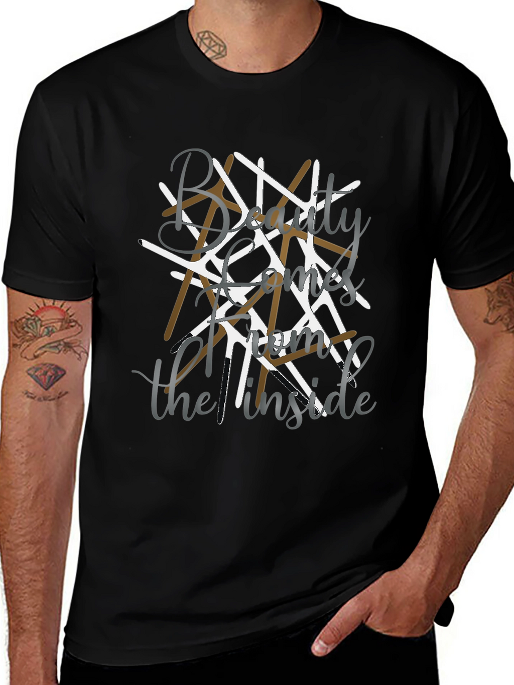 Beauty Comes from the Inside Black Tee