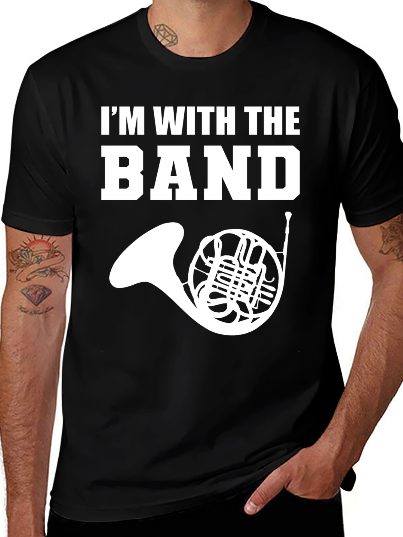 Im With the Band T-Shirt - French Horn Graphic Tee