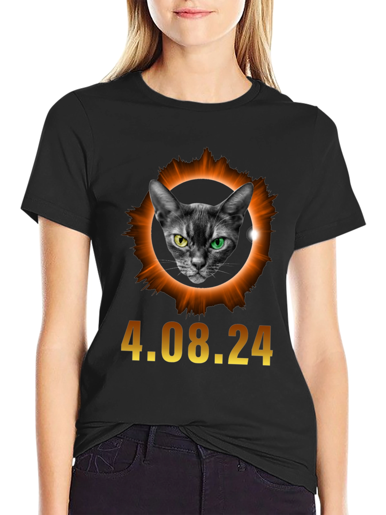 Eclipse Cat T-Shirt - April 8 2024