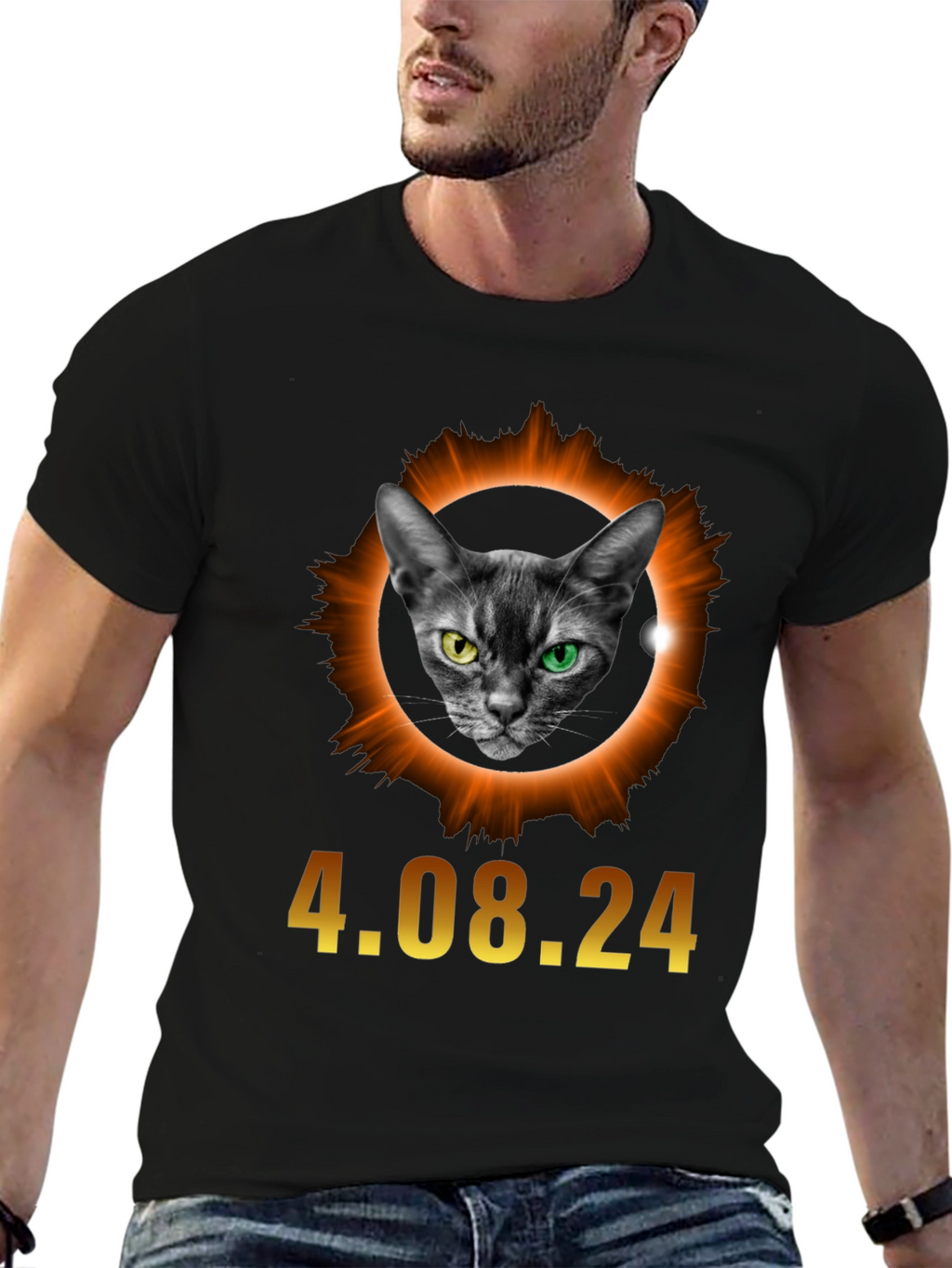 Eclipse Cat T-Shirt - April 8 2024