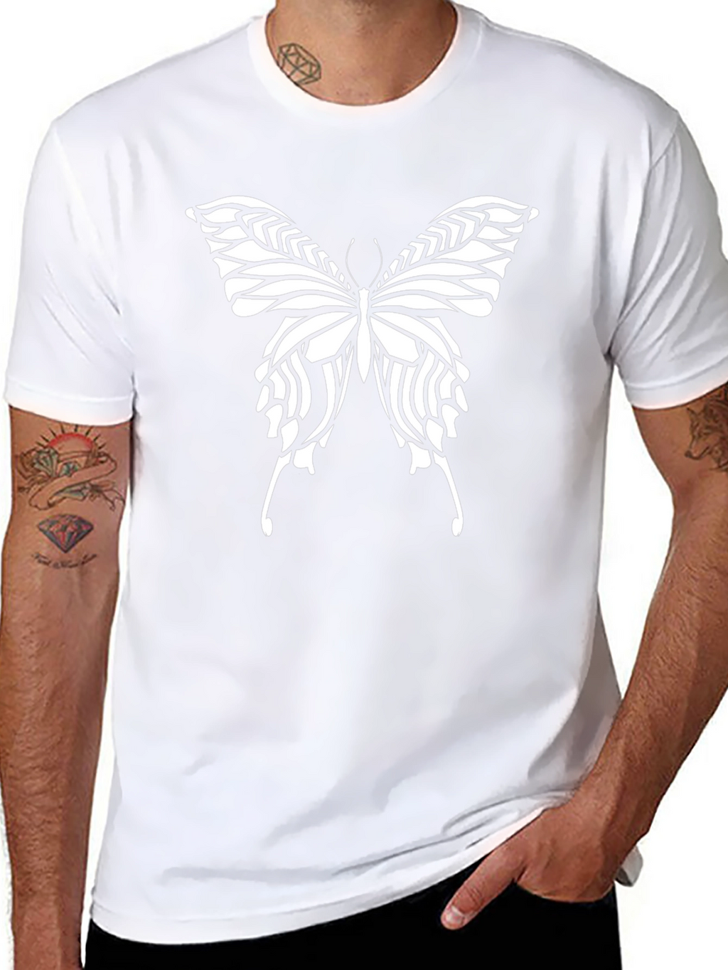 Butterfly Graphic Black T-Shirt