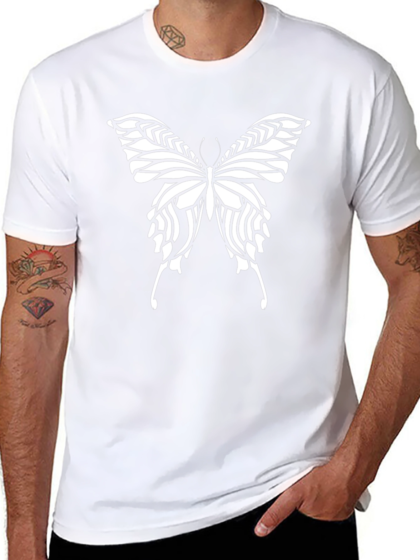 Butterfly Graphic Black T-Shirt