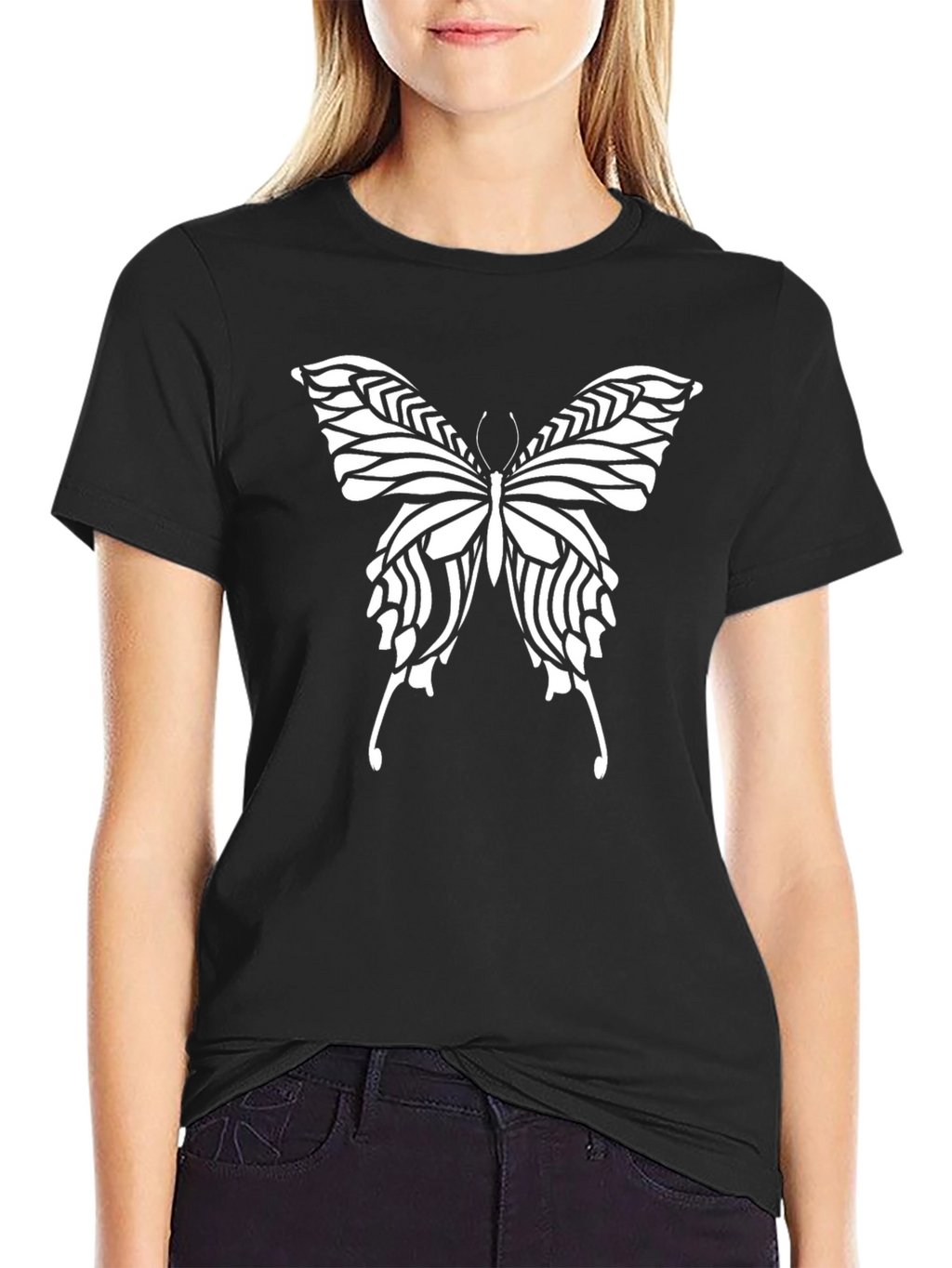 Butterfly Graphic Black T-Shirt