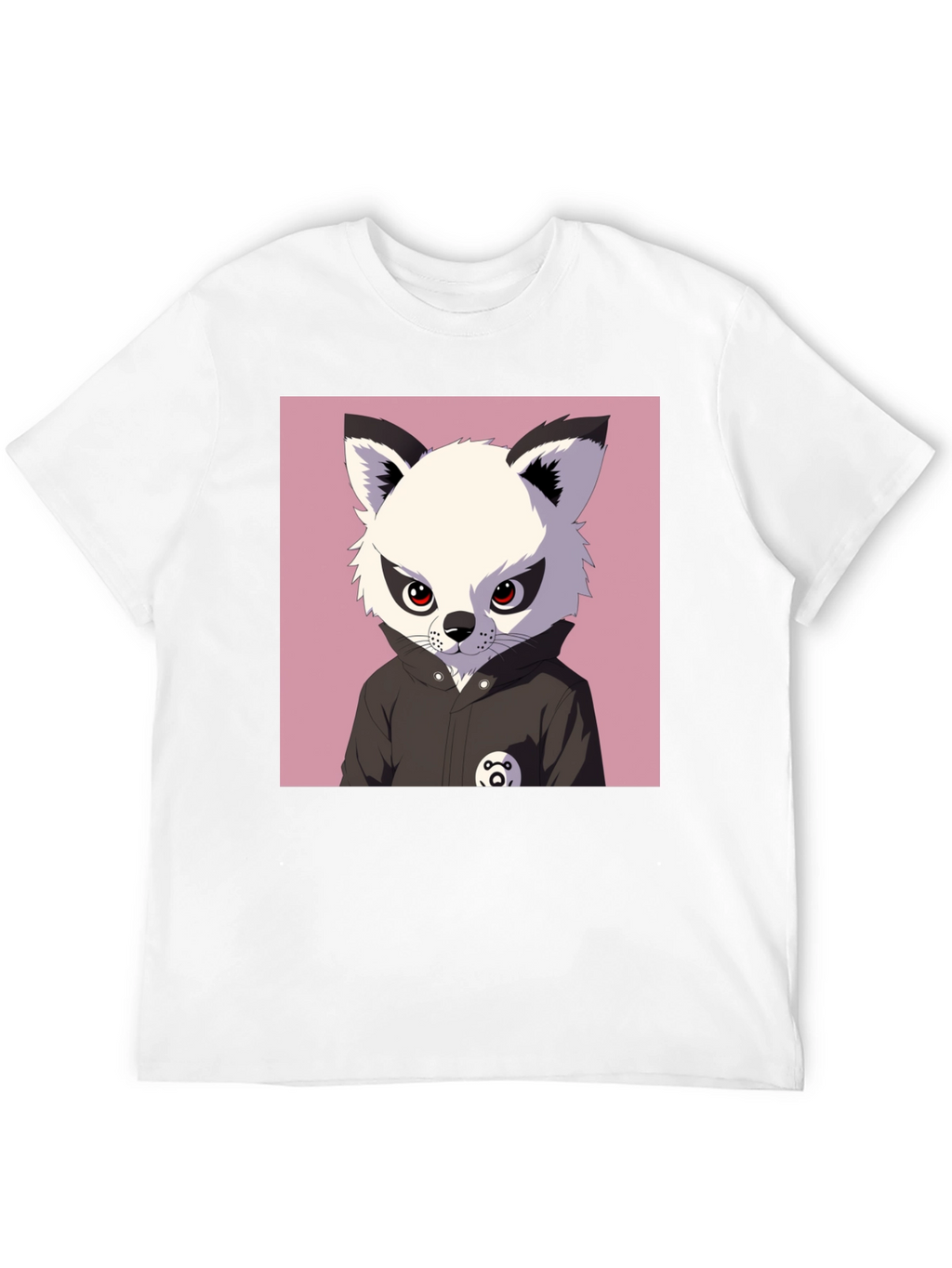 Cool Cartoon Fox T-Shirt - Black