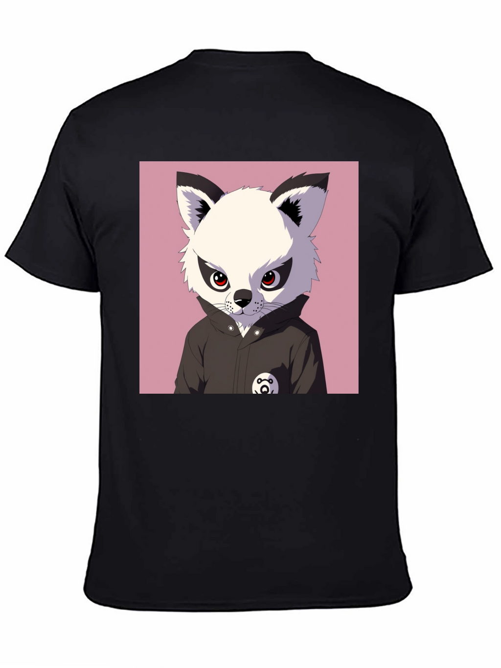 Cool Cartoon Fox T-Shirt - Black