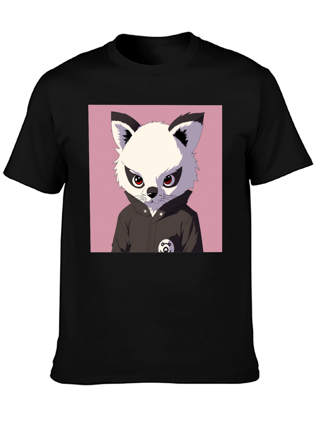 Cool Cartoon Fox T-Shirt - Black