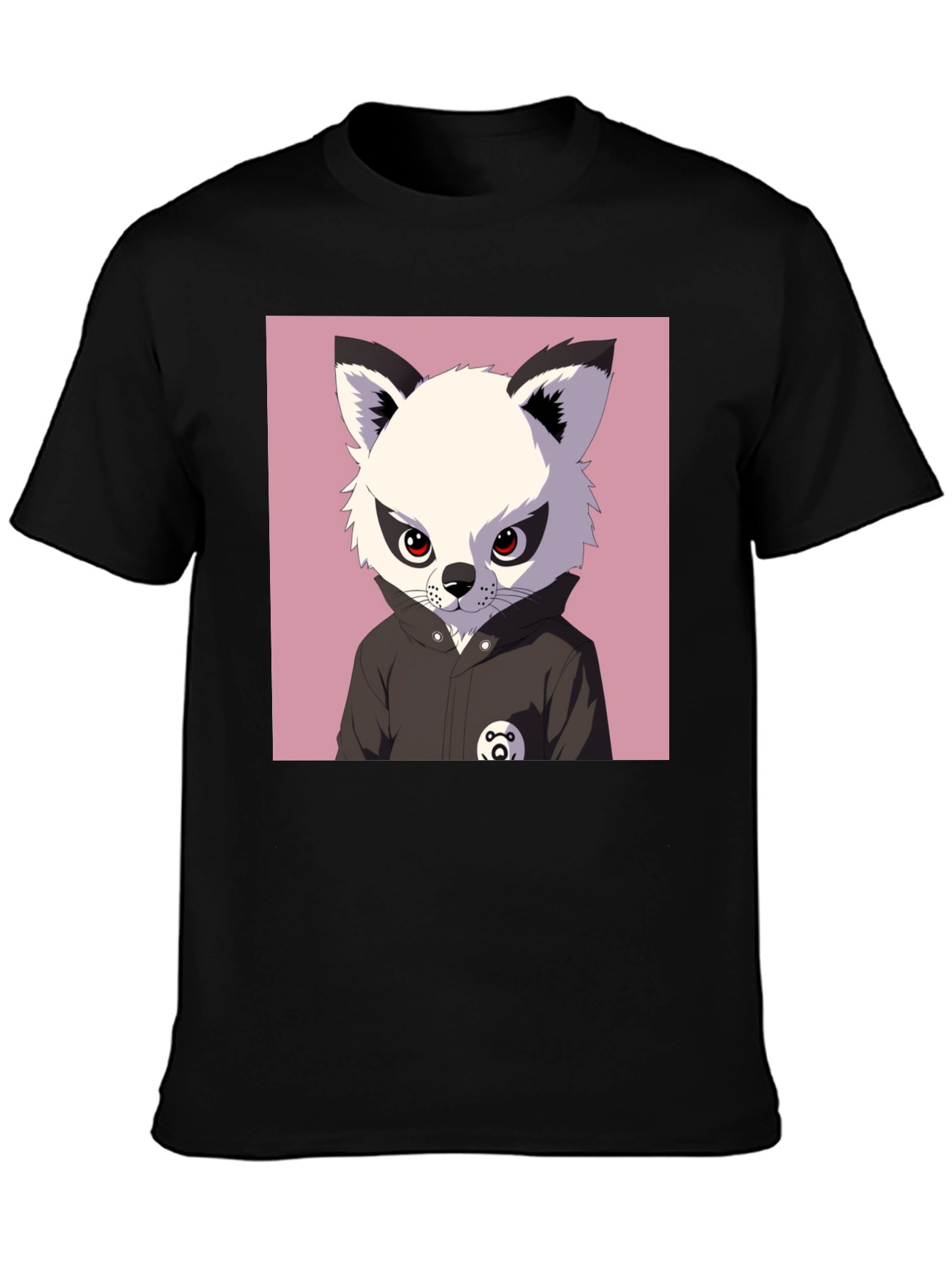 Cool Cartoon Fox T-Shirt - Black