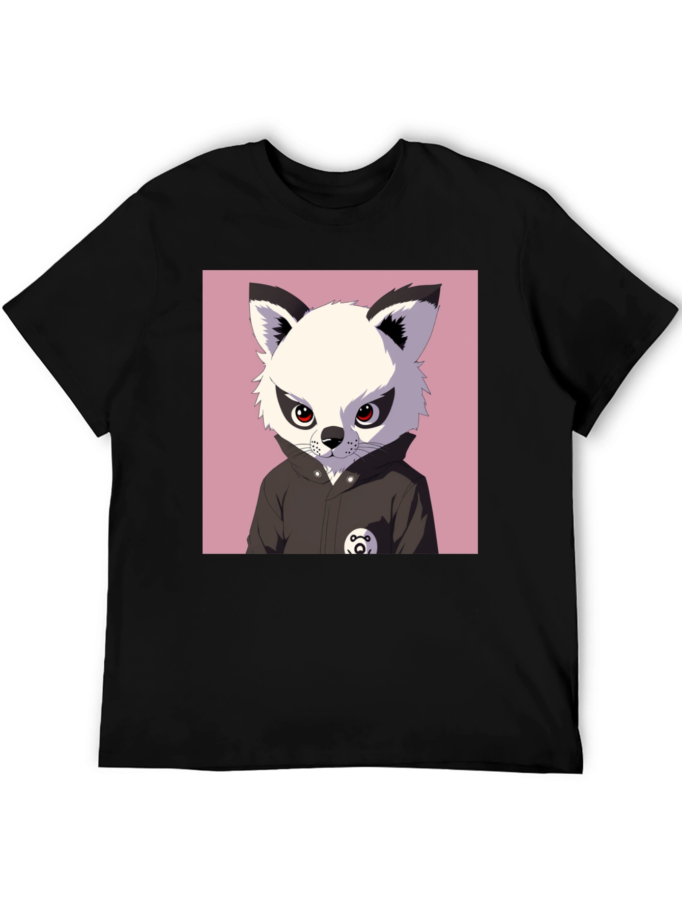 Cool Cartoon Fox T-Shirt - Black