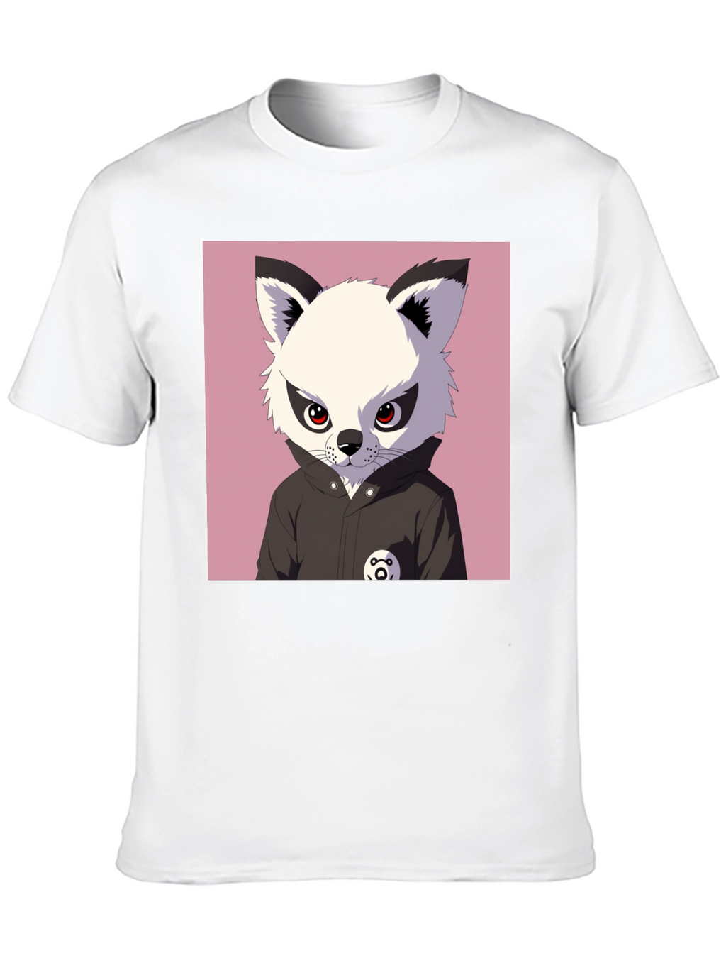 Cool Cartoon Fox T-Shirt - Black