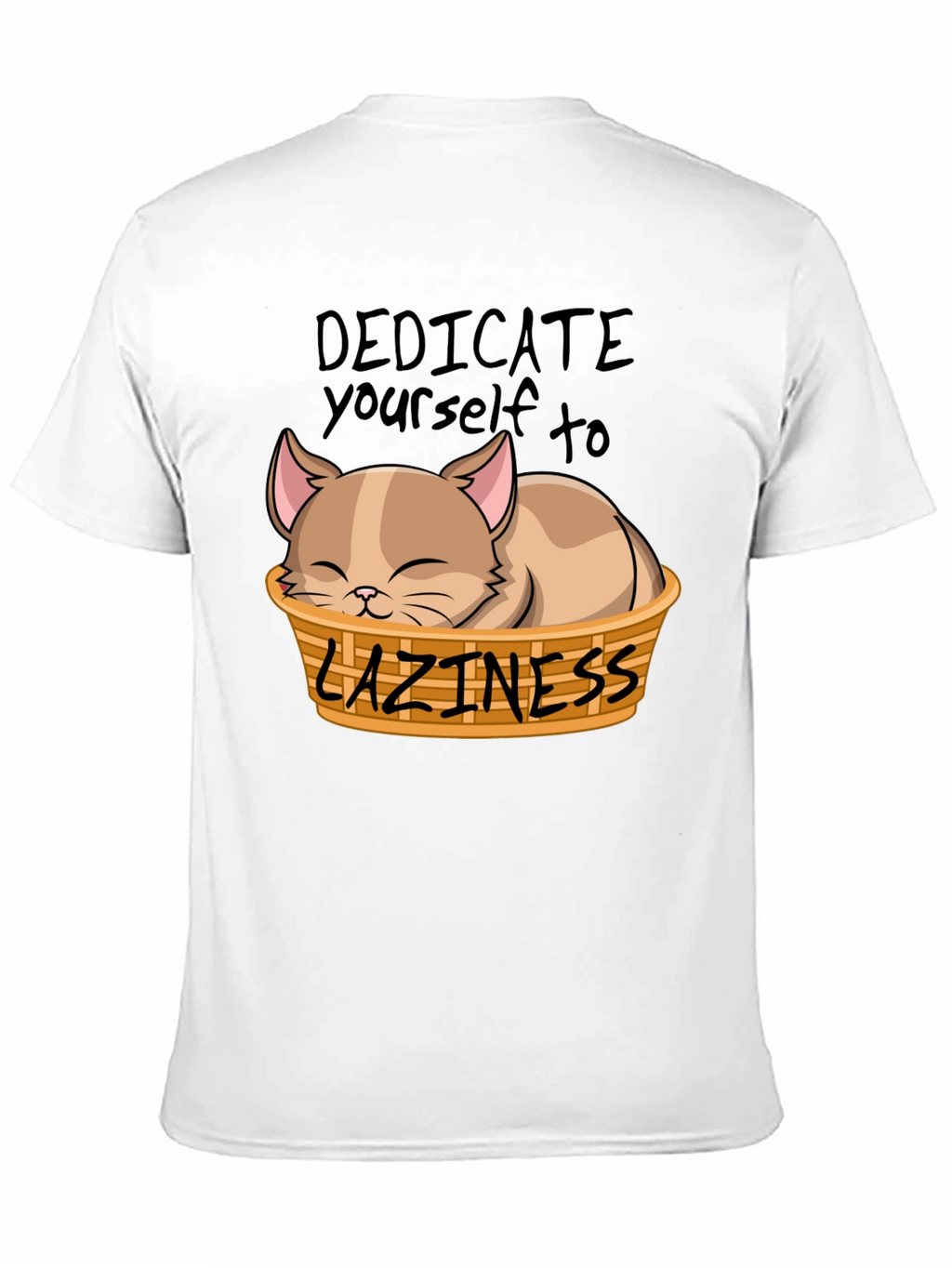 Dedicate Yourself to Laziness Cat T-Shirt