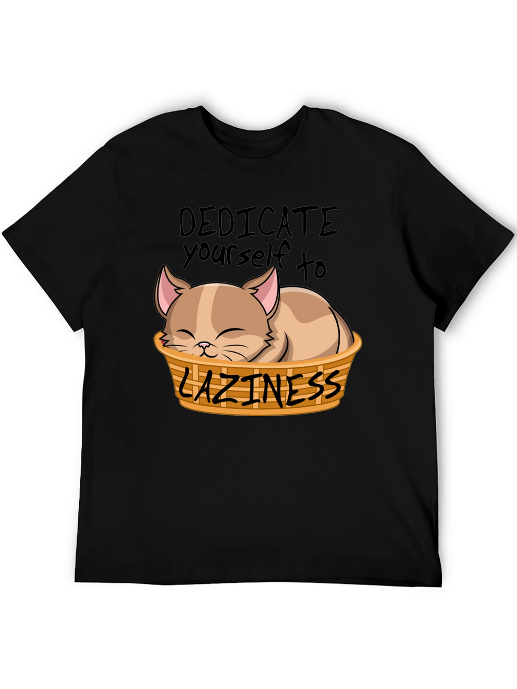 Dedicate Yourself to Laziness Cat T-Shirt