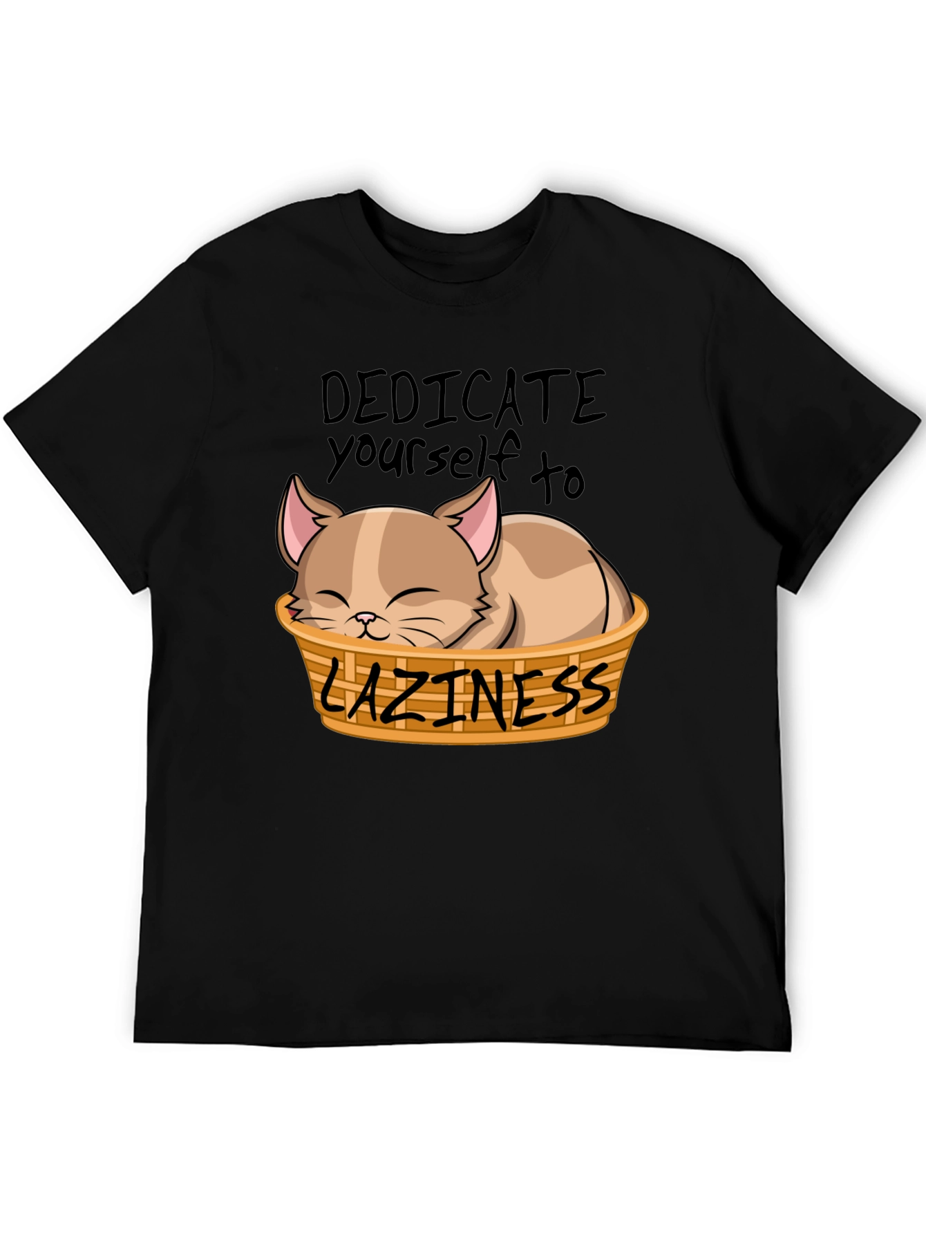 Dedicate Yourself to Laziness Cat T-Shirt