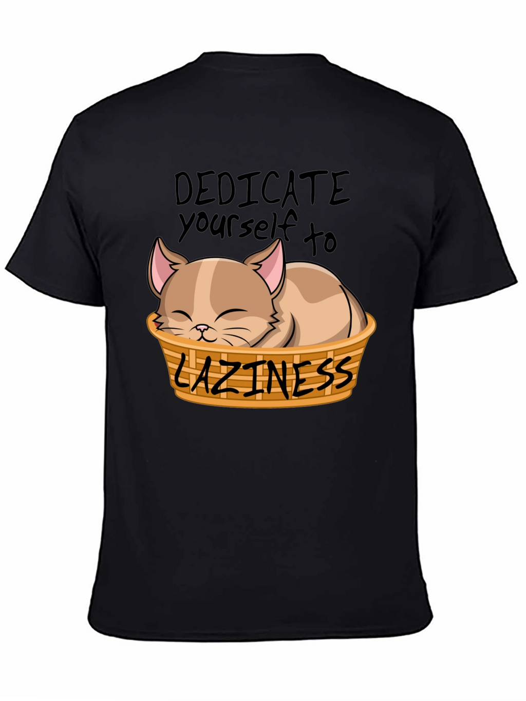 Dedicate Yourself to Laziness Cat T-Shirt