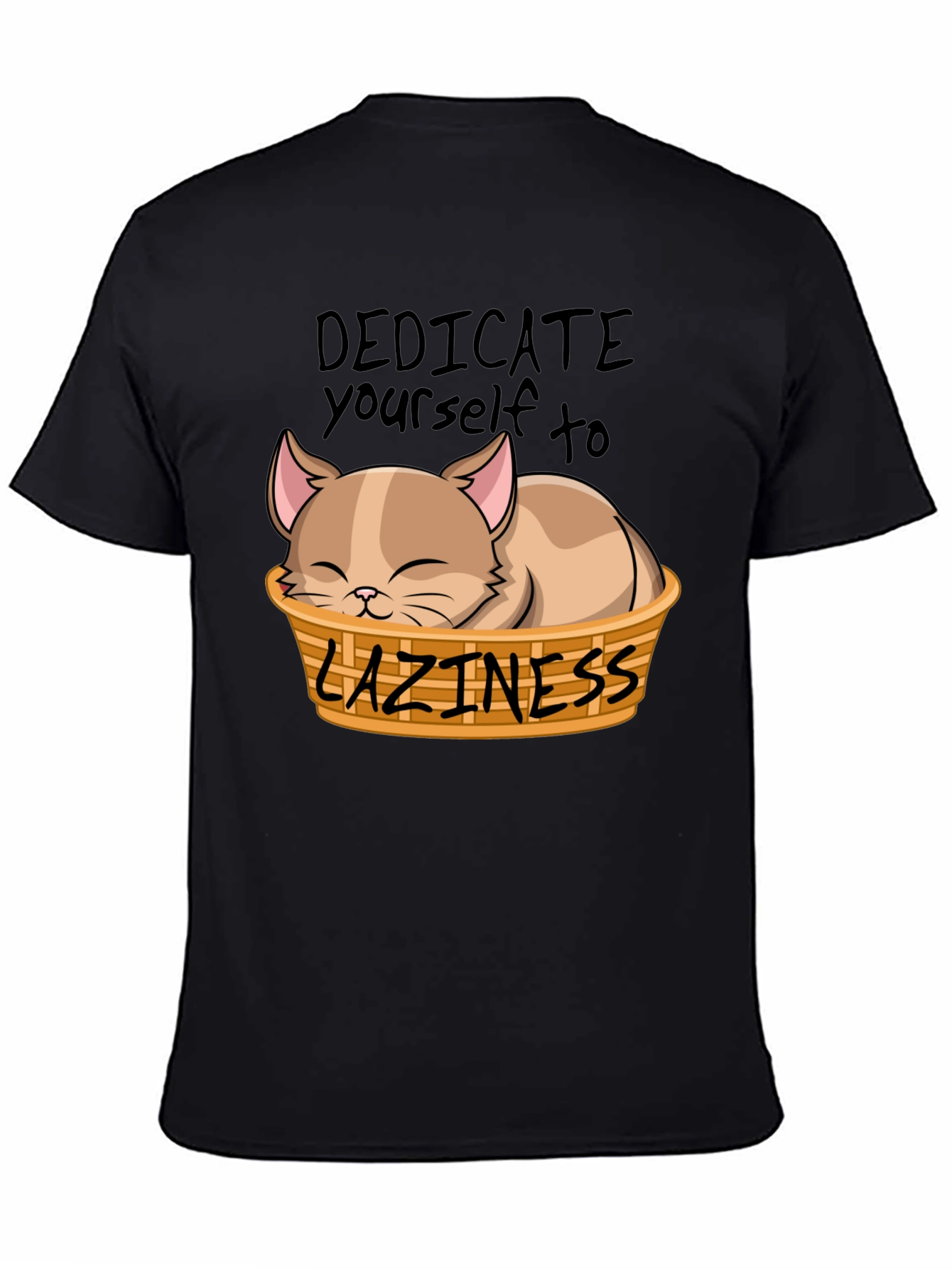 Dedicate Yourself to Laziness Cat T-Shirt