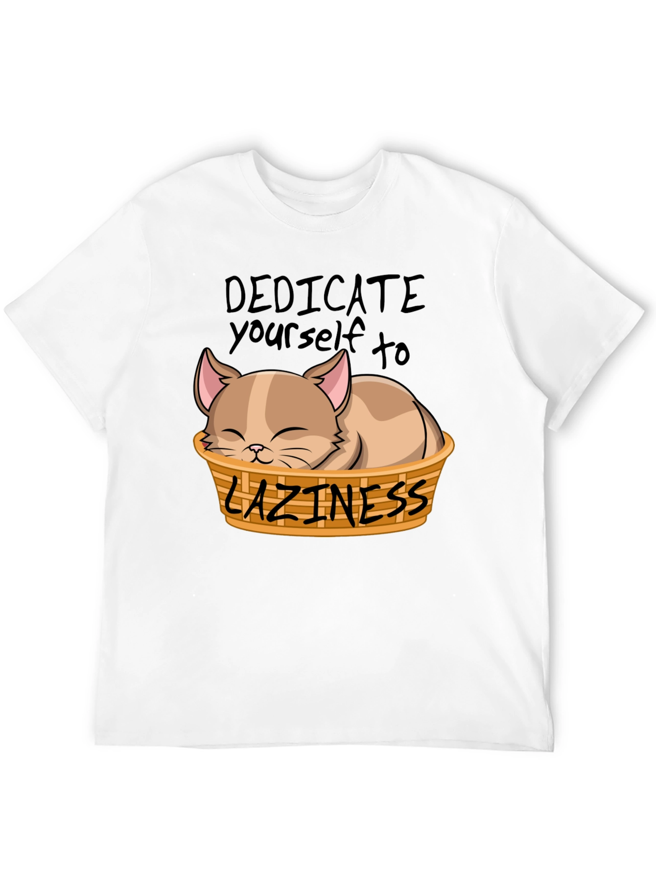 Dedicate Yourself to Laziness Cat T-Shirt