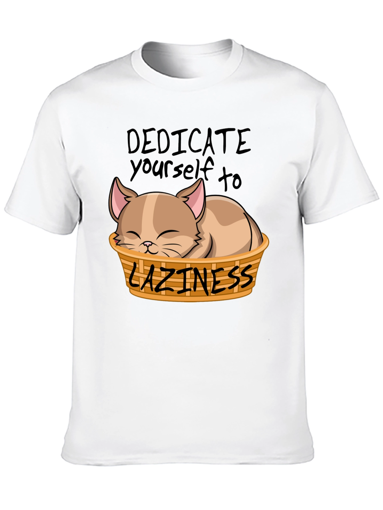 Dedicate Yourself to Laziness Cat T-Shirt