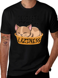 Dedicate Yourself to Laziness Cat T-Shirt