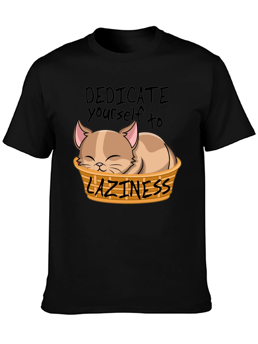 Dedicate Yourself to Laziness Cat T-Shirt