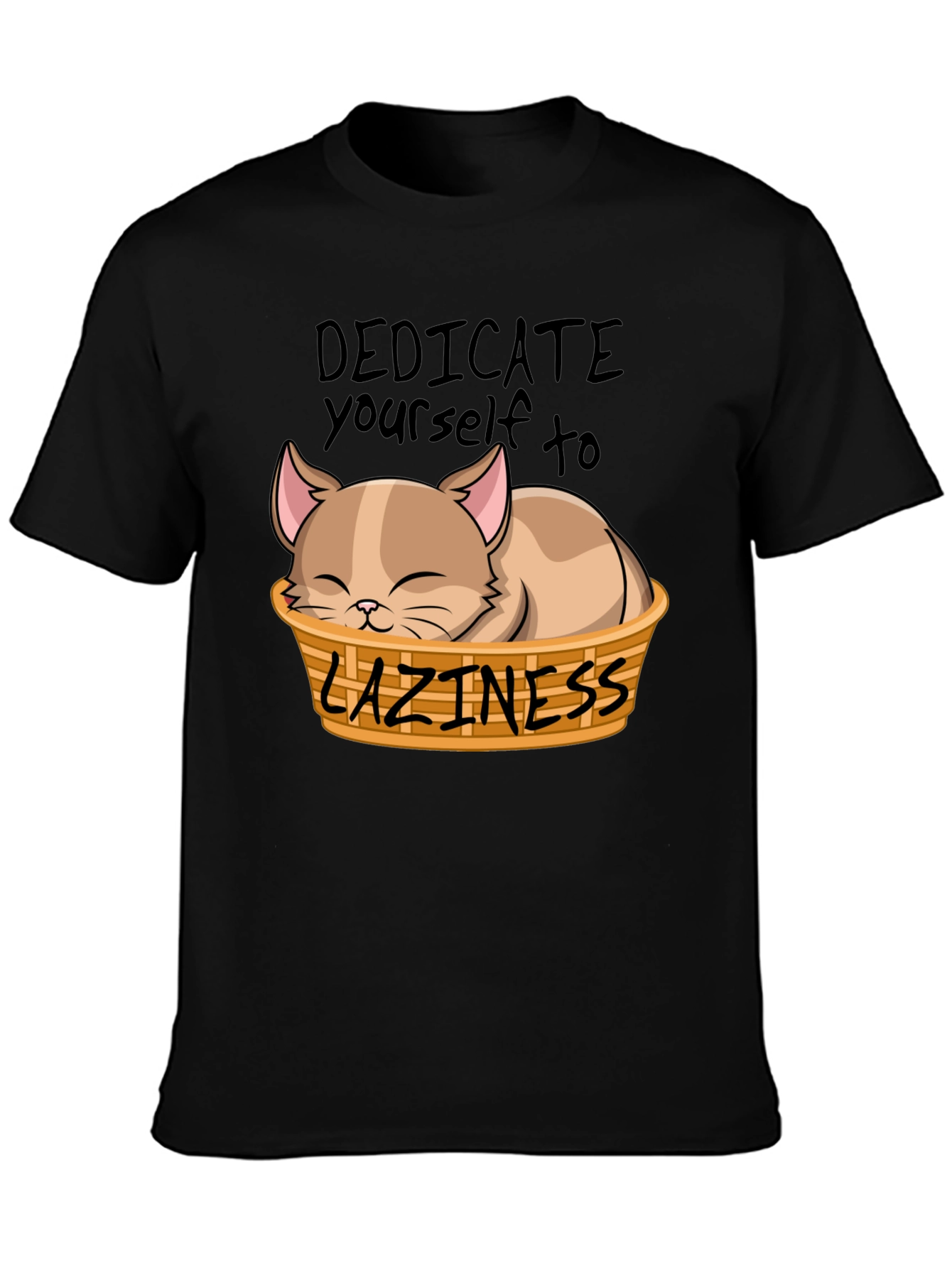 Dedicate Yourself to Laziness Cat T-Shirt