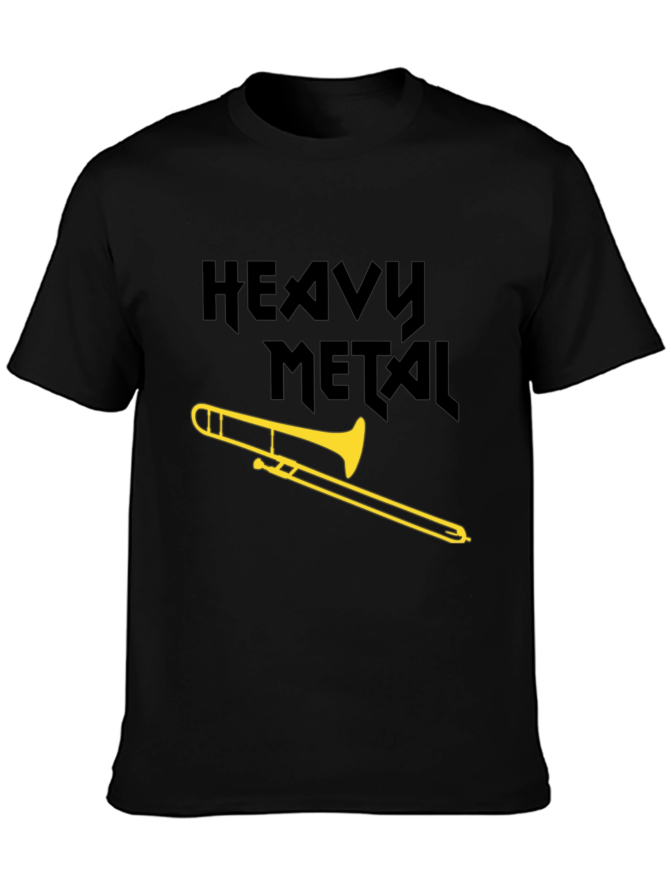 Heavy Metal Trombone Black Graphic Tee