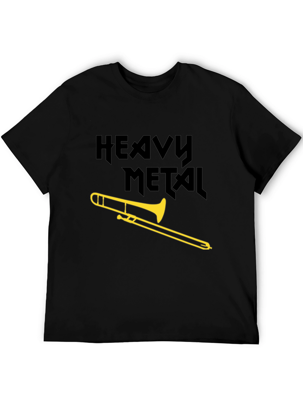 Heavy Metal Trombone Black Graphic Tee