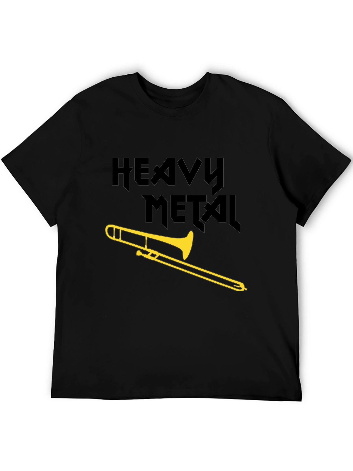 Heavy Metal Trombone Black Graphic Tee