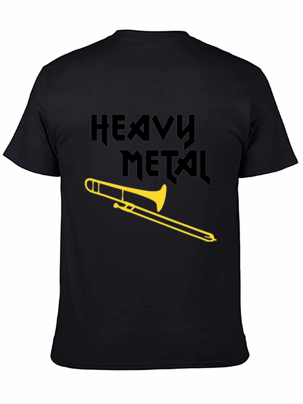 Heavy Metal Trombone Black Graphic Tee