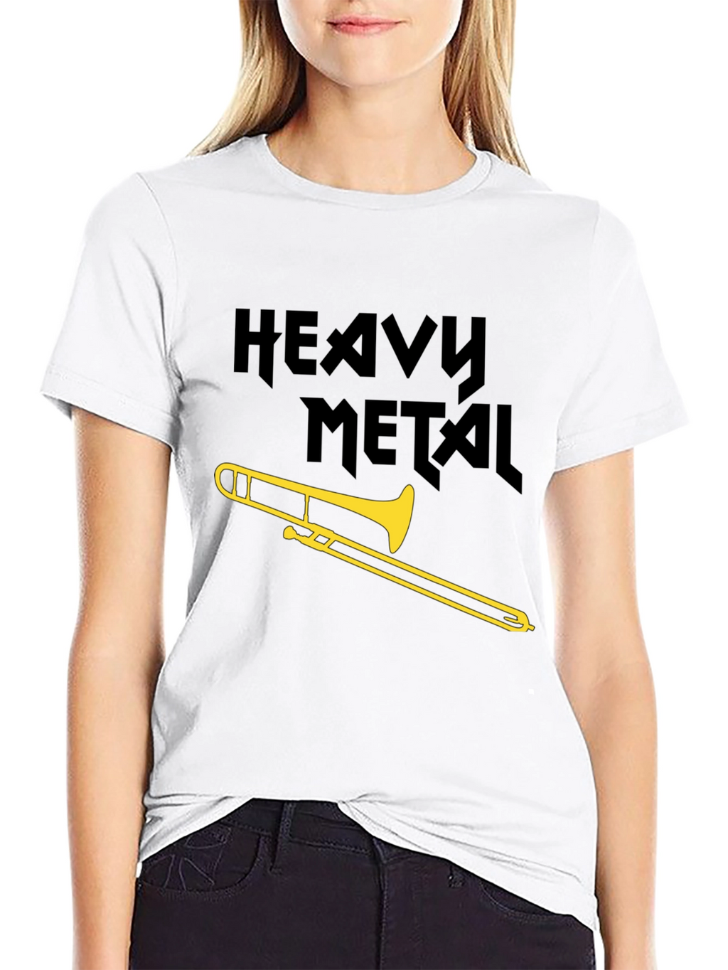 Heavy Metal Trombone Black Graphic Tee
