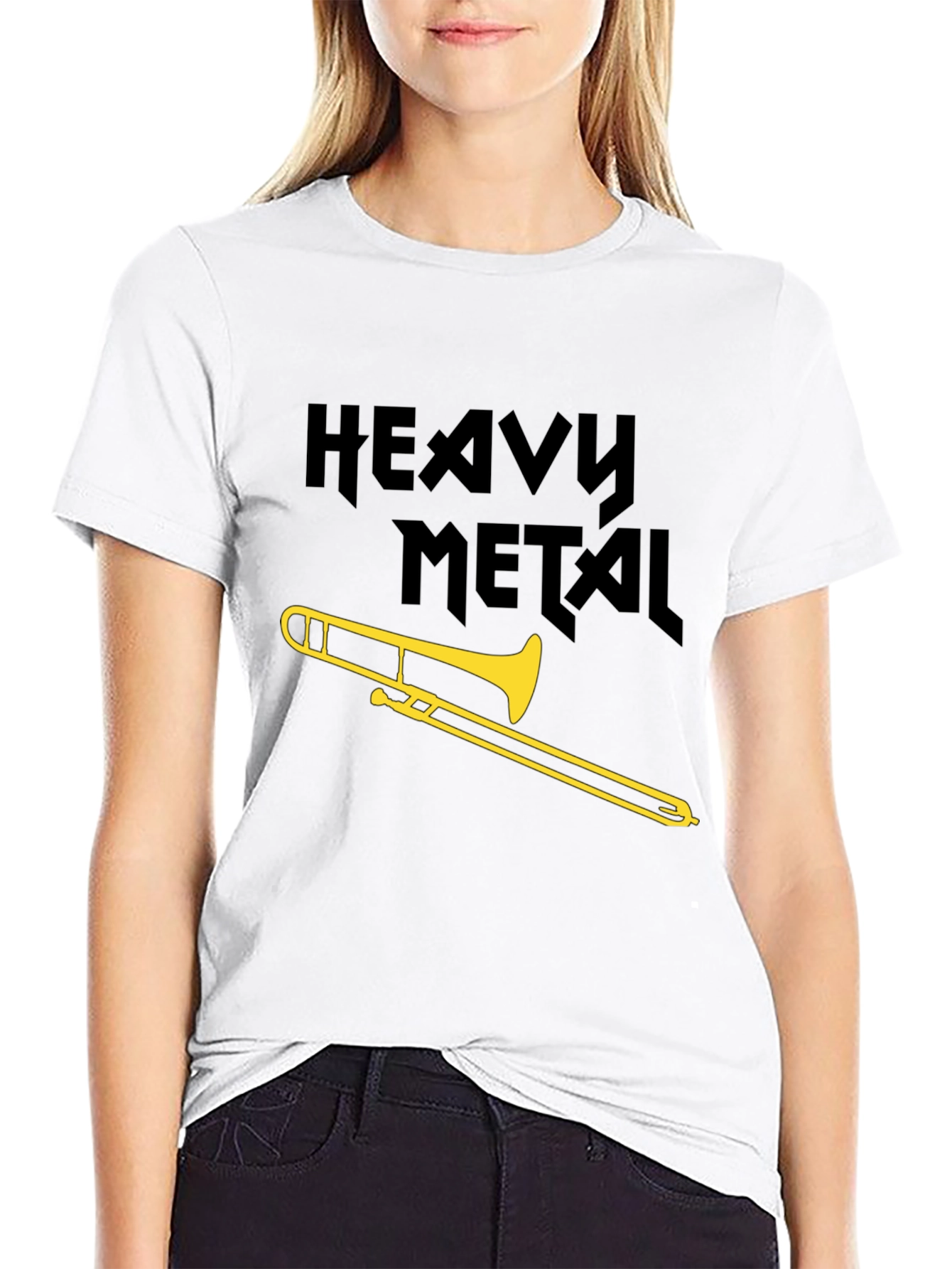Heavy Metal Trombone Black Graphic Tee