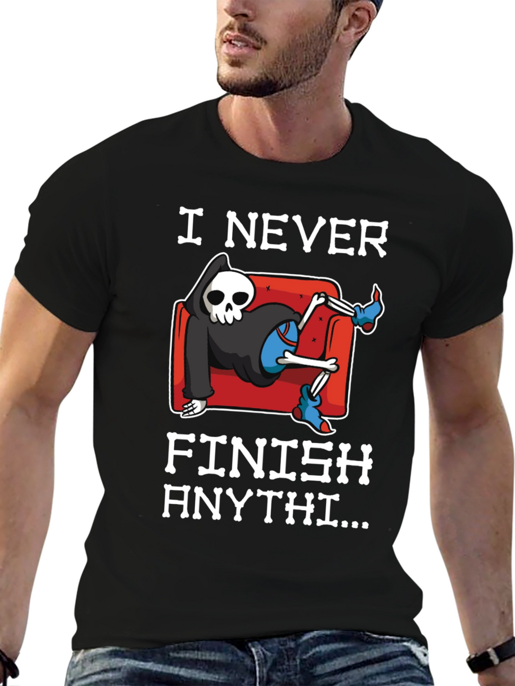 I Never Finish Anything Grim Reaper T-Shirt
