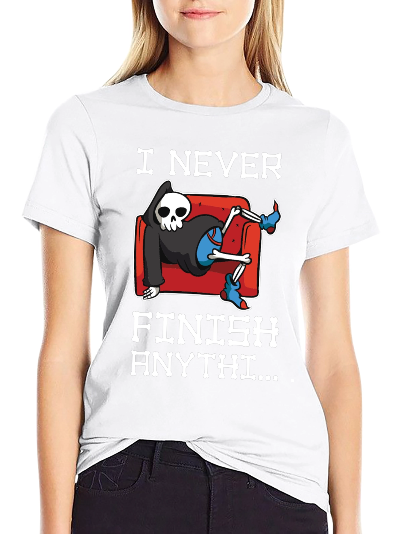 I Never Finish Anything Grim Reaper T-Shirt