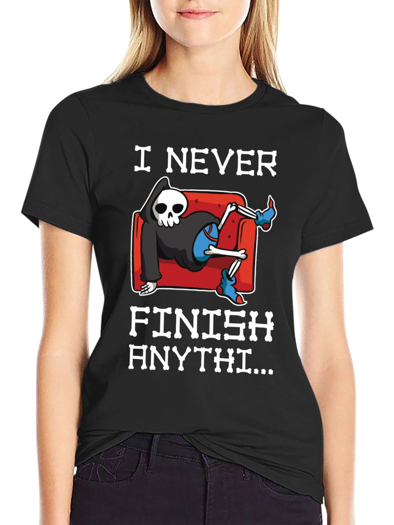 I Never Finish Anything Grim Reaper T-Shirt