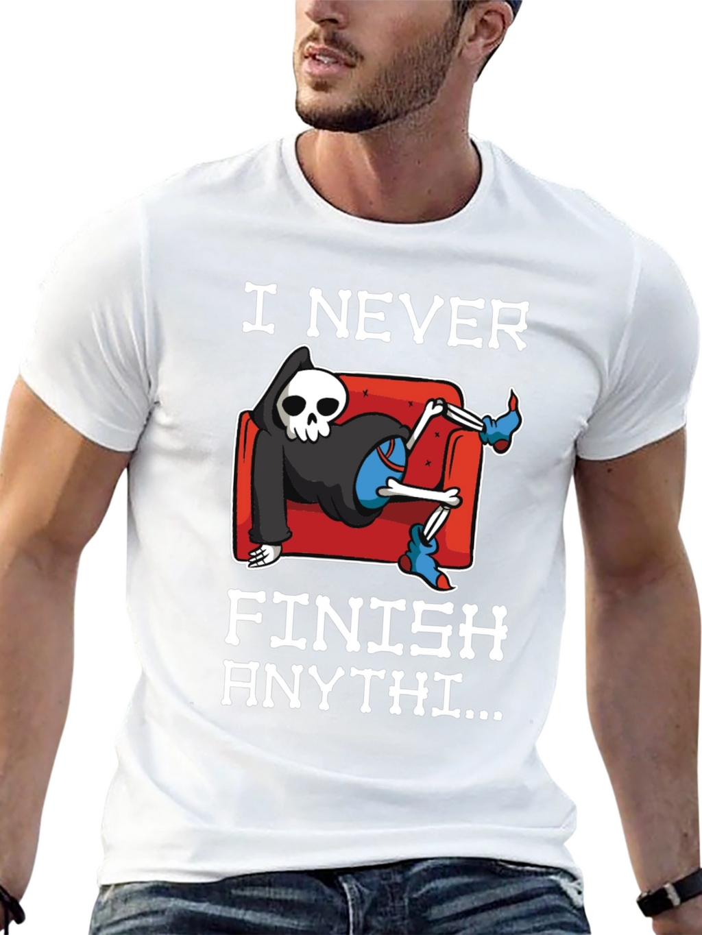 I Never Finish Anything Grim Reaper T-Shirt