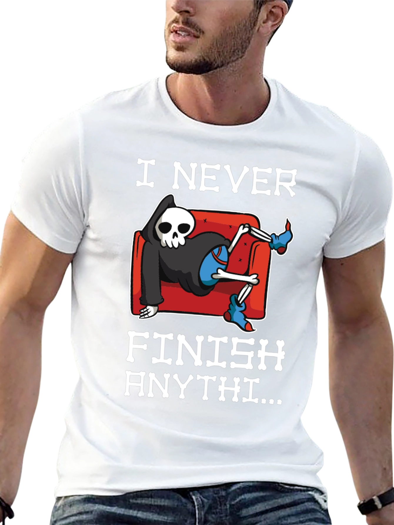 I Never Finish Anything Grim Reaper T-Shirt