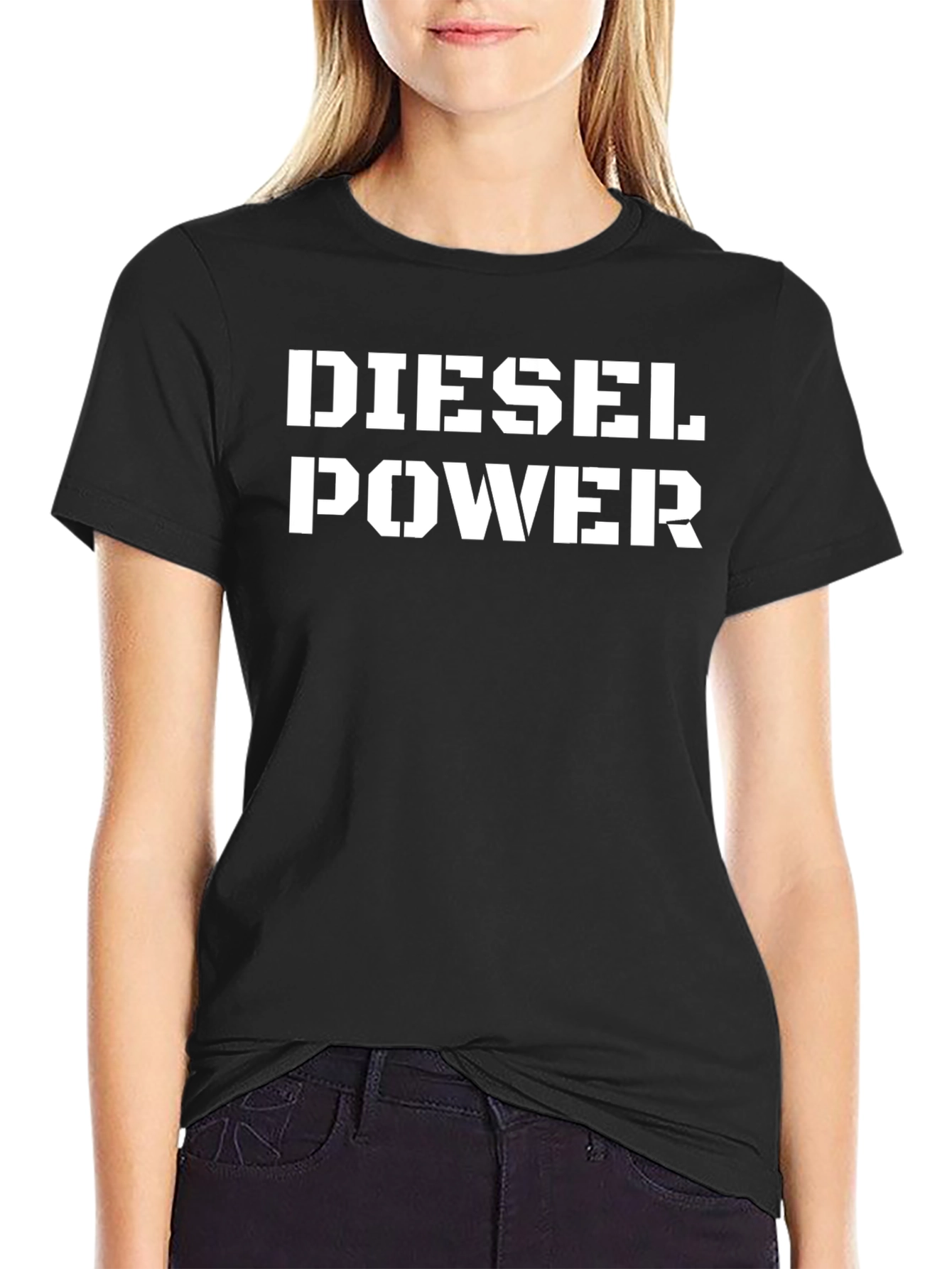 Diesel Power Black Graphic Tee - Bold Statement Shirt