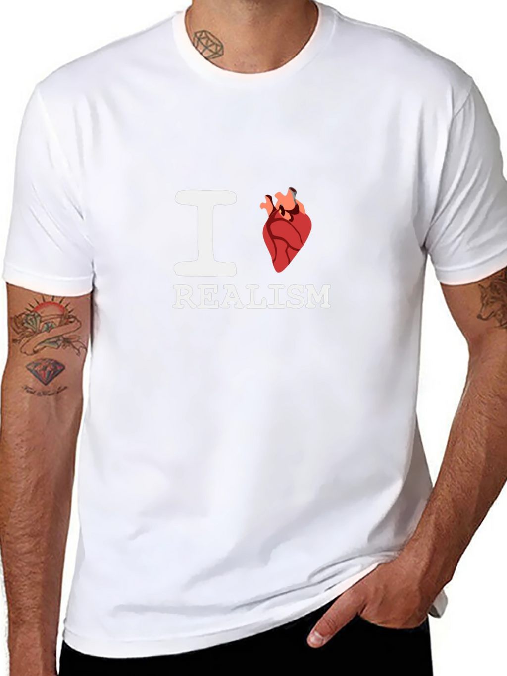 I Heart Realism Black T-Shirt