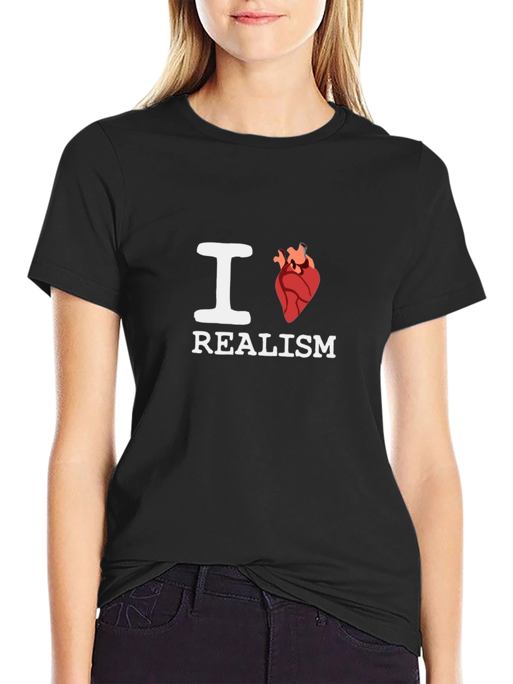 I Heart Realism Black T-Shirt