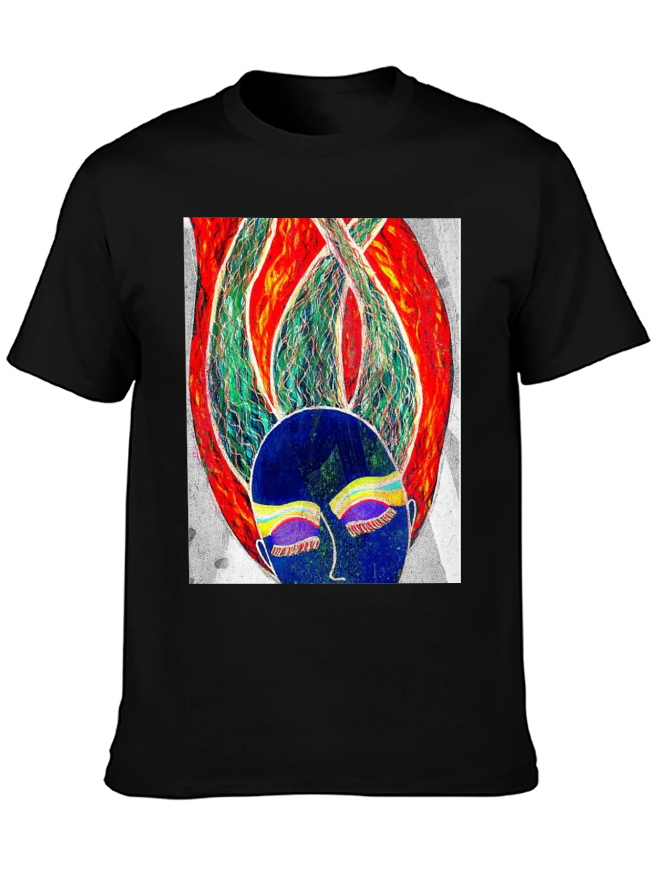 Abstract Art Graphic Tee - Unisex Black T-Shirt