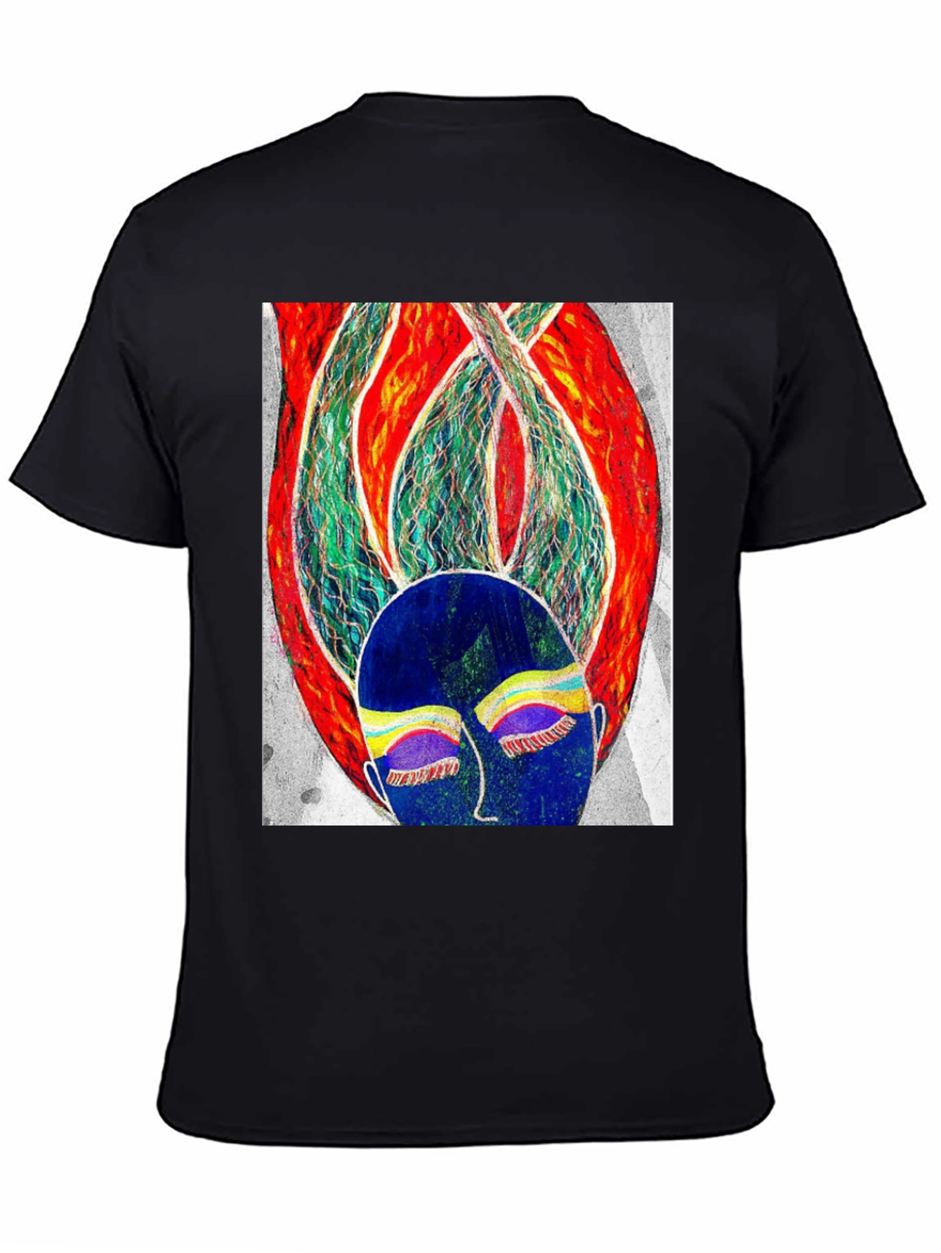 Abstract Art Graphic Tee - Unisex Black T-Shirt