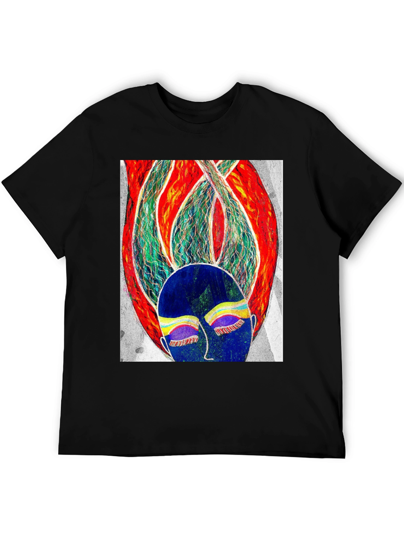 Abstract Art Graphic Tee - Unisex Black T-Shirt