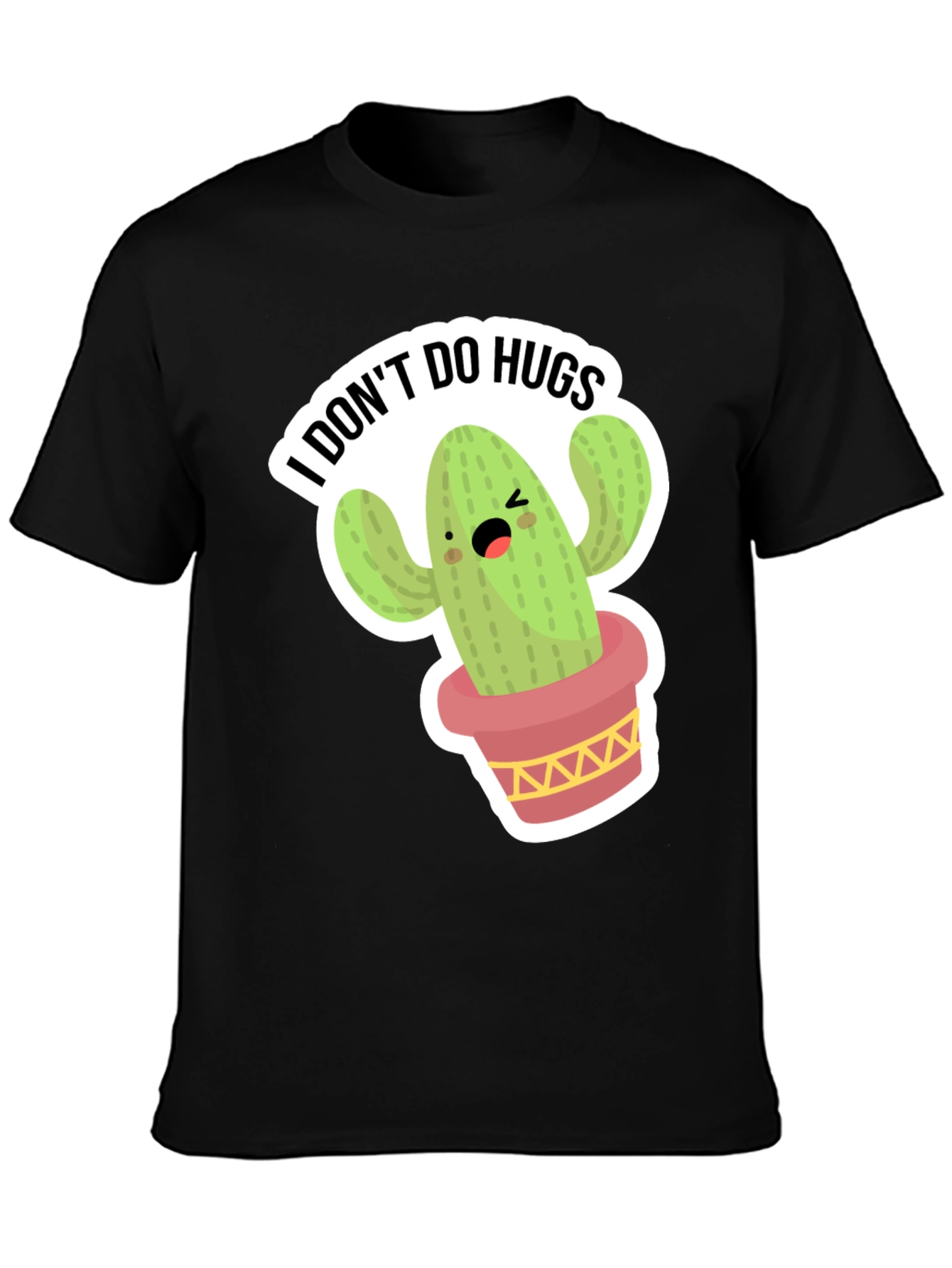 Funny Cactus T-Shirt - I Dont Do Hugs Graphic Tee