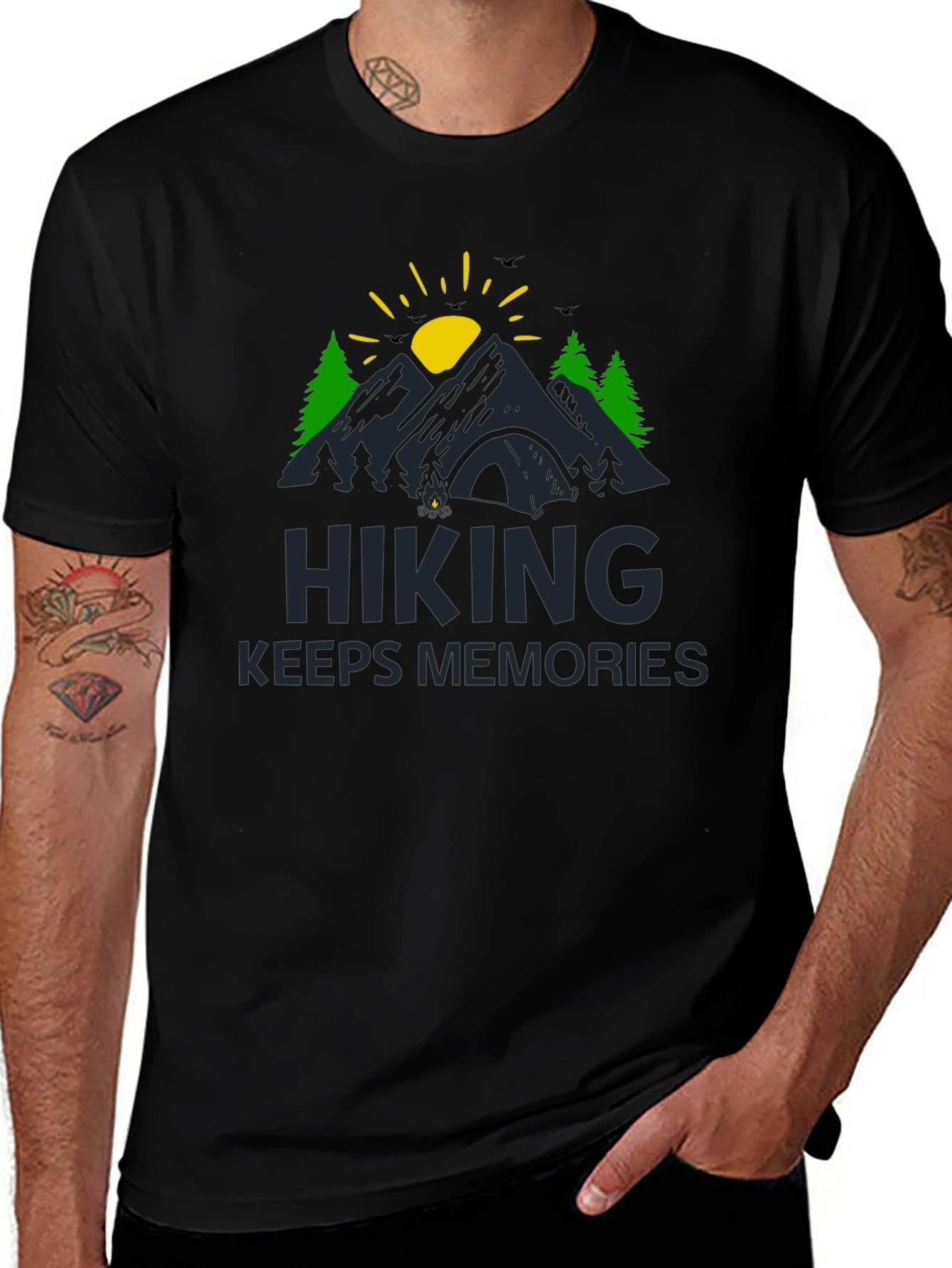 Hiking Keeps Memories Graphic T-Shirt