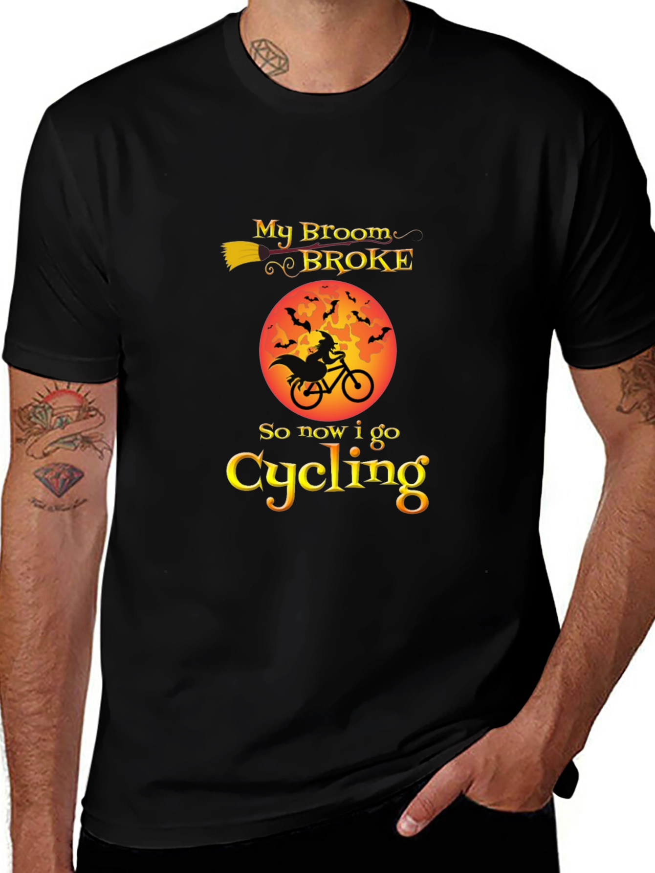 Halloween Witch Cycling T-Shirt