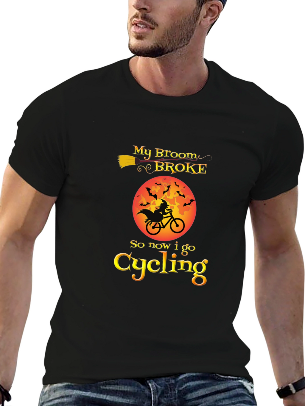 Halloween Witch Cycling T-Shirt