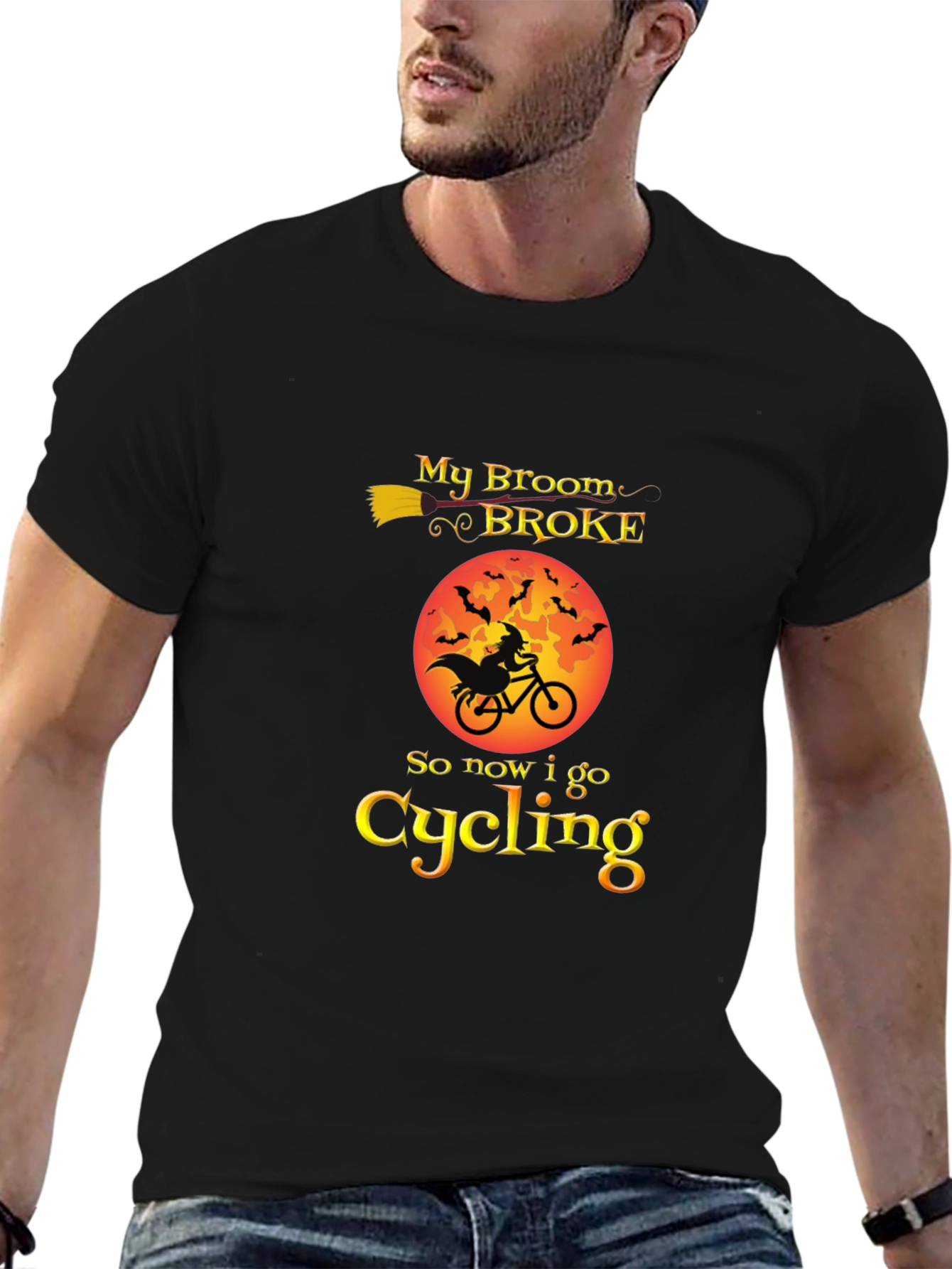 Halloween Witch Cycling T-Shirt