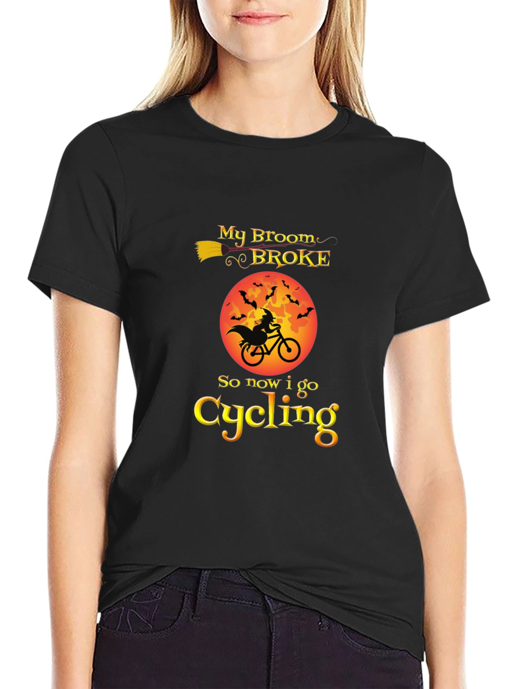 Halloween Witch Cycling T-Shirt